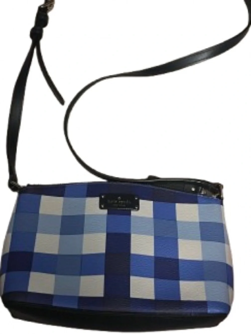 Kate Spade New York Millie Grove Street Printed Crossbody Bag in Pacific Gingham